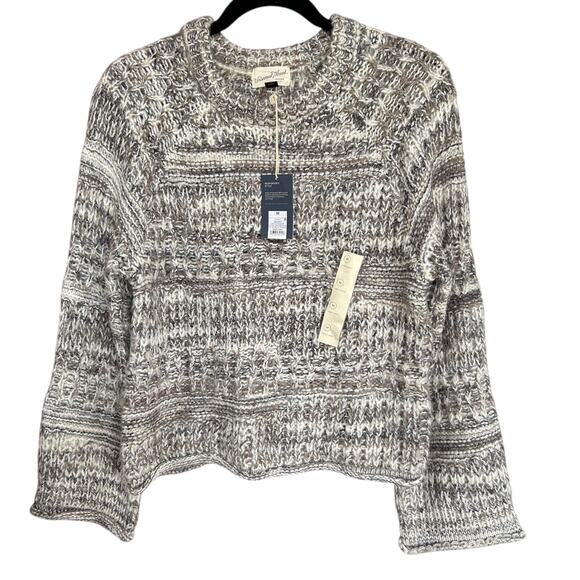 NWT Universal Thread Women's Brown Chunky Cropped Sweater Size Medium - Picture 2 of 4